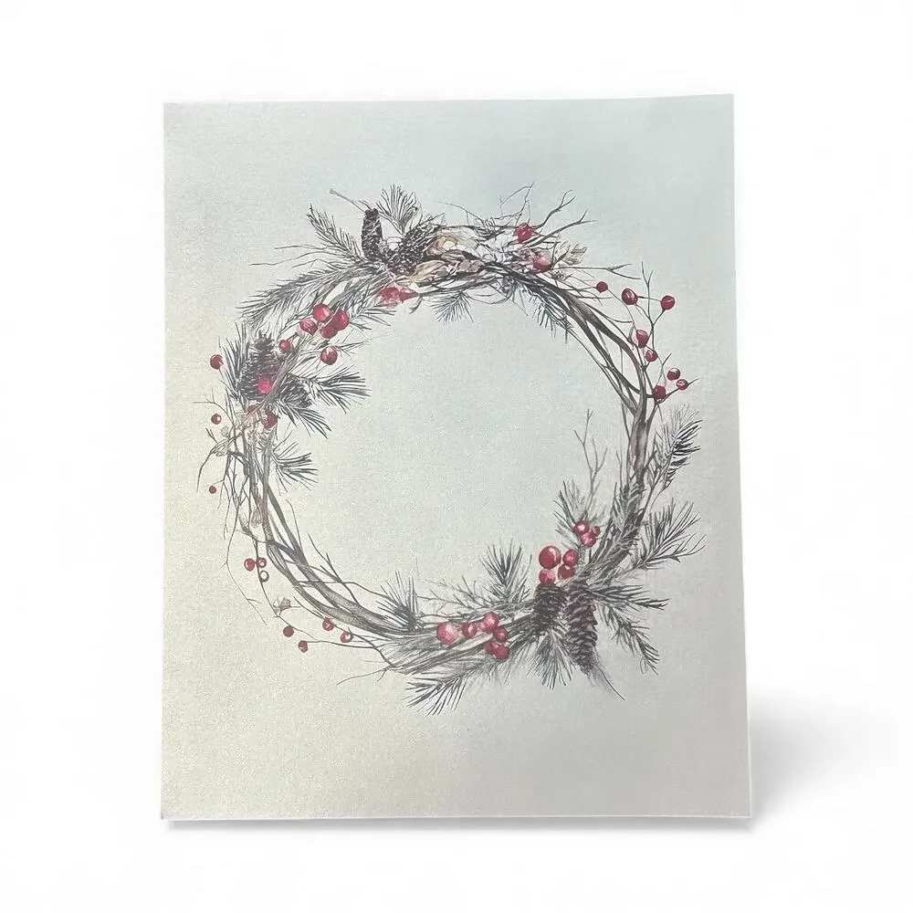 Set of 4 Rustic Farmhouse Christmas Wall Art Prints 10x8 – Unframed Holiday Deco